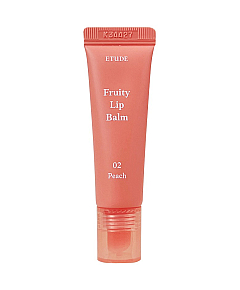 Etude Fruity Lip Balm 02 Peach - Бальзам для губ с ароматом персика 10 г